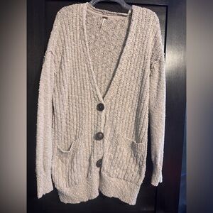 Free People Oversized Grey Cardigan